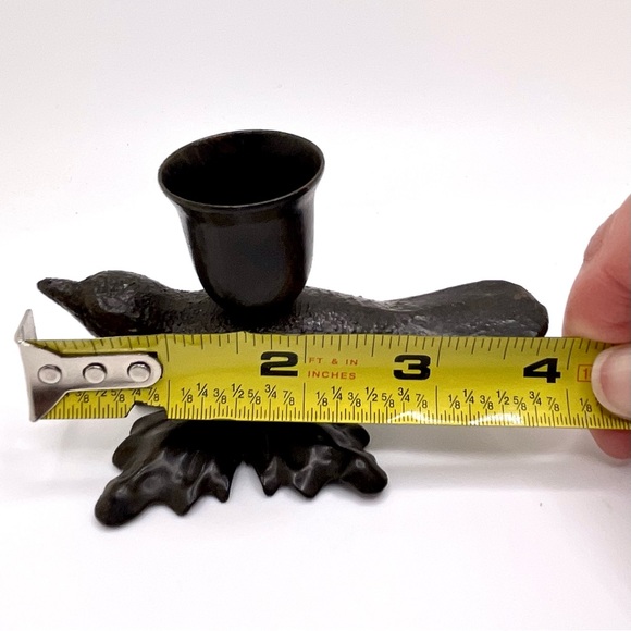 Metal Bronze Finish Bird Candleholders - Set of 2 - Picture 7 of 7